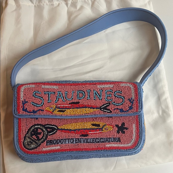 STAUD Sardine Tommy Beaded Bag